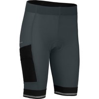 Bergson Fahrradhose SUNDRA COMFORT Bermuda (mit Sitzpolster) Damen Radshorts, bielastisch, tight, Normalgrößen, dunkel grau von Bergson