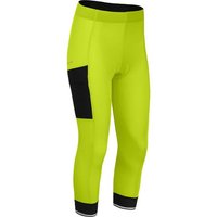 Bergson Fahrradhose SUNDRA COMFORT Capri (mit Sitzpolster) Damen 3/4 Radhose, bielastisch, tight, Normalgrößen, leuchtend grün von Bergson