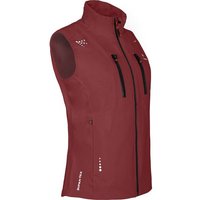 Bergson Outdoorjacke LEKNES West Damen Regenweste, recycelt, Netzfutter 20000 mm Wassersäule, Normalgrößen, rot braun von Bergson