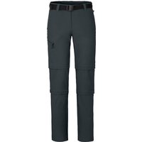 Bergson Zip-off-Hose NARRABEEN Doppel Zipp-Off Damen Wanderhose, vielseitig pflegeleicht, Kurzgrößen, dunkel grau von Bergson