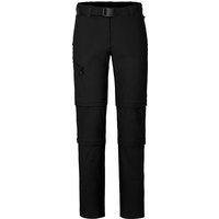 Bergson Zip-off-Hose NARRABEEN Doppel Zipp-Off Damen Wanderhose, vielseitig pflegeleicht, Kurzgrößen, schwarz von Bergson