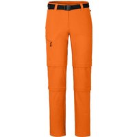 Bergson Zip-off-Hose NARRABEEN Doppel Zipp-Off Damen Wanderhose, vielseitig pflegeleicht, Langgrößen, orange von Bergson