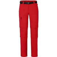 Bergson Zip-off-Hose NARRABEEN Doppel Zipp-Off Damen Wanderhose, vielseitig pflegeleicht, Langgrößen, salsarot von Bergson