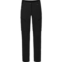 Bergson Zip-off-Hose PORI Zipp-Off Damen Wanderhose, robust, elastisch, Kurzgrößen, schwarz von Bergson