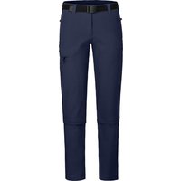 Bergson Zip-off-Hose YORK Capri Zipp-Off Damen Wanderhose, vielseitig, pflegeleicht, Langgrößen, peacoat blau von Bergson