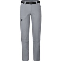 Bergson Zip-off-Hose YORK Zipp-Off Damen Wanderhose, vielseitig, pflegeleicht, Normalgrößen, hellgrau von Bergson