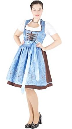 Bergweiss 13158 60er Dirndl blitzblau braun Size 34 von Bergweiss