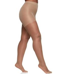 Berkshire 4489 Damen Strumpfhose, Übergröße, seidig durchsichtig, Oberteil - Beige - 1X-2X von Berkshire