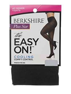 Berkshire Damen Einfach anzuziehen. 40 Denier Übergröße Strumpfhose, Schwarz, 3XL-4XL Größen von Berkshire