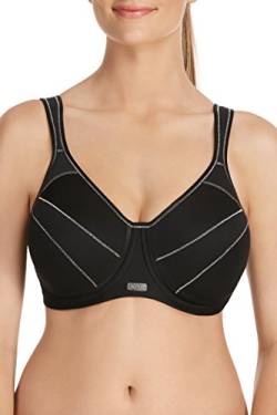 Berlei Damen Sport-BH Full Support Underwired Bra, Schwarz,80H (Herstellergröße:36FF) von Berlei