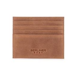 Berliner Bags Premium Kartenetui aus Buff Hunter Leder mit RFID-Schutz, Slim Kreditkartenhülle mit Geschenkbox - Tan Braun von Berliner Bags