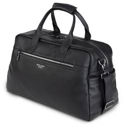 Berliner Bags Premium Weekender Milan aus Leder, Reisetasche für Damen und Herren - Schwarz von Berliner Bags