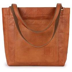 Berliner Bags Vintage Shopper Seville, Henkeltasche aus Leder, Handtasche für Frauen - Braun von Berliner Bags