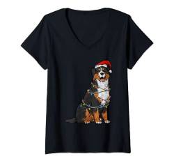 Damen Berner Sennenhund T-Shirt mit V-Ausschnitt von Berner Sennenhund Bekleidung & Accessoires