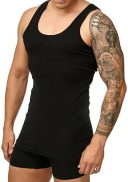 Unterhemd Herren 4er Pack Tank Top Achselshirts Muskelshirts Herren Schwarz Gr. 3XL von Berrak