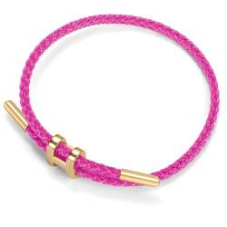 Berry Only H Armband Damen Gold, Oval Armreif Gold Damen Verstellbare Armband Stahldraht Geflochten, Partnerarmbänder Freundschaftsarmband H Schmuck Dupes Schmuck Geschenke für Frauen, Rosa von Berry Only