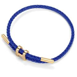 H Armband Damen Gold, Armreif Gold Damen Verstellbare Armband Stahldraht Armband, H Schmuck Dupes Schmuck Partnerarmbänder Freundschaftsarmband Dupe Armband Geschenke für Frauen Muttertag,Dunkelblau von Berry Only