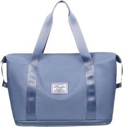 2024 Neue Reisetasche, wasserdichte Tasche für Damen, faltbare Reisetasche, Handgepäcktasche, Turnbeutel, blau von Berrynight