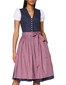 BERWIN & WOLFF TRACHT FOLKLORE LANDHAUS Damen dirndl Kleid, Blue With Red, 32 EU von Berwin & Wolff