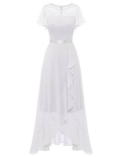 Berylove Abendkleid Hochzeit Lang Kleid Festlich Damen Jugendweihe Kleider Lang Cocktailkleid Festliches Kleid BLP7051 White S von Berylove