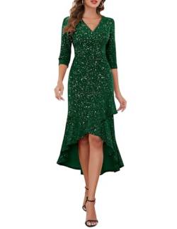 Berylove Grüne Abendkleider Maxikleid Damen Festliche Kleider Für Hochzeit Kleider+Für+Hochzeitsgäste Fischschwanzkleid BLP7065 DarkGreen S von Berylove