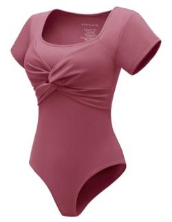 Berylove Shaping Body Damen Body Shapewear Body Rosa mit Schleife y2k BLBS002 Rose L von Berylove