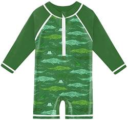 Baby Atmungsaktiv UV Shirt Rundhals Einteiliger UPF 50+ Badebekleidung Krokodil 18-24 Monate von BesserBay