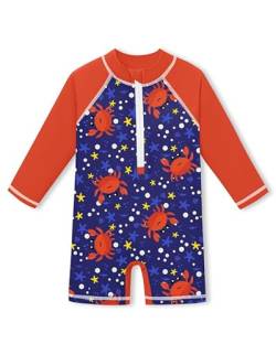 Baby Atmungsaktiv UV Shirt UPF 50+ Schnelltrocknend Rundhals Badebekleidung Krabbe 24-36 Monate von BesserBay