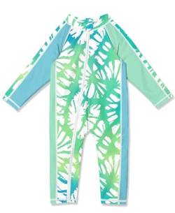 Baby Jungen UV-Schutz Badeanzug UPF 50+ Reißverschluss Langarm Badebekleidung Blau & Grün 12-18 Monate von BesserBay