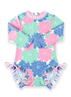 Baby Mädchen Süße Rash Guard Einteiliger Schnelltrocknend UPF 50+ Badeanzüge Blumen 0-6 Monate von BesserBay