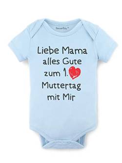 BesserBay Baby Body - Erster Muttertag mit Mir - Geschenk für Mutter Blau 0-3M von BesserBay