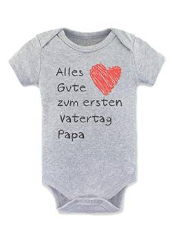 BesserBay Baby Junge Strampler Body Kurzarm Erster Vater Grau 6-9 Monate von BesserBay