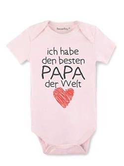 BesserBay Baby Mädchen Body - Besten Papa der Welt - Strampler Rosa 9-12M von BesserBay