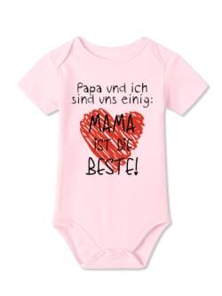 BesserBay Baby Mädchen Body - Mama Mutter Rosa 0-3M von BesserBay