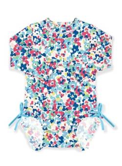 BesserBay Baby Mädchen Langarm Rash Guard Einteiliger Schnelltrocknend UPF 50+ Badeanzüge Blumen 18-24 Monate von BesserBay