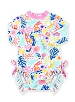 BesserBay Baby Mädchen Sonnenschutz Rash Guard Rundhals Einteiliger UPF 50+ Badeanzüge Blumen 24-36 Monate von BesserBay