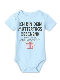 BesserBay Baby Mama Strampler Muttertag Beste Geschenk Kurzarm Blau Muttertagsgeschenk Body 0-3 Monate von BesserBay