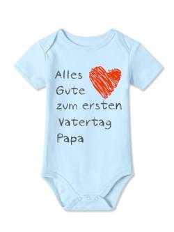 BesserBay Baby Papa Strampler Alles Gute zum ersten Vatertag Kurzarm Blau Vatertagsgeschenk Body 0-3 Monate von BesserBay