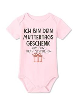 BesserBay Baby Strampler Muttertagsgeschenk Muttertag Beste Geschenk Rosa Kurzarm Body 6-9 Monate von BesserBay
