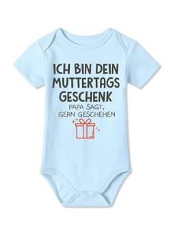 BesserBay Baby Unisex Strampler Muttertag Beste Geschenk Kurzarm Blau Muttertagsgeschenk Body 3-6 Monate von BesserBay