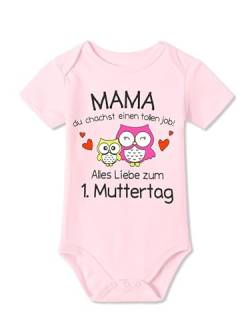 BesserBay Baby Unisex Strampler Muttertagsgeschenk Alles Liebe zum 1. Muttertag Rosa Kurzarm Body 3-6 Monate von BesserBay