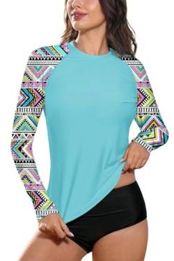 BesserBay Damen Bademode Rash Guard UV Shirts Langarm Tankini UPF 50+ Tankini Gr.- 42 EU/XL von BesserBay