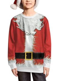 BesserBay Kids Heiligabend Flauschig Schlafanzug Rundhals Schick Muster Bündchen Weihnachtsmann 12 Jahre von BesserBay