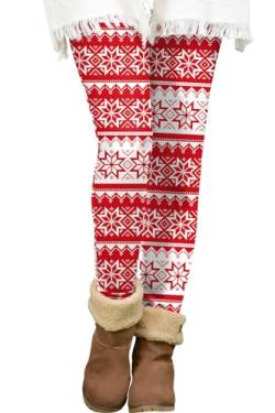 BesserBay Weihnachten Damen Gefüttert Hohe Taille Thermoleggins mit Innenfleece Warm Thermoleggings L von BesserBay