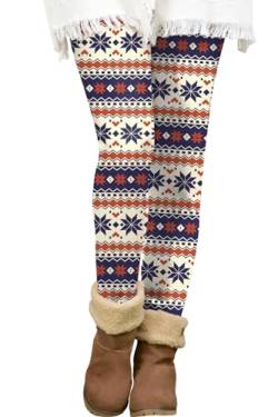 BesserBay Weihnachten Damen Innenfleece Leggings Warm Teddy High Waist Thermoleggings M von BesserBay