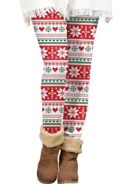 BesserBay Weihnachten Damen Innenfleece Leggings Warm Teddy Hohe Taille Thermoleggings M von BesserBay