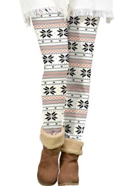 BesserBay Weihnachten Damen Leggings Fleece Gefütterte Winter Hohe Taille Thermoleggings XXL von BesserBay