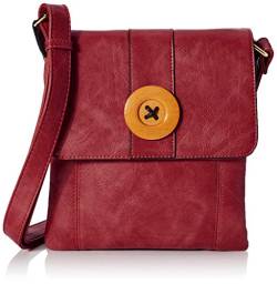 Bessie LondonMulti Compartment Button Cross BodyDamenUmhängetascheRot (Red)3x27x27 Centimeters (W x H x L) von Bessie London