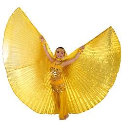 Ägyptische Isis-Flügel Bauchtanzkostüm Engelsflügel für Mädchen Gr. Einheitsgröße, goldfarben von Best Dance