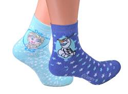 Best Deal Market 2er Pack Mädchen Disney ABS Socken Gr. 35/38 Eiskönigin Olaf Eis Frost Schnee Disney Winter stoppersocken kinder abs socken anna sachen frozen socken von Best Deal Market